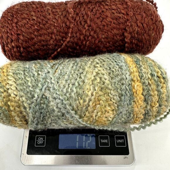 Lion Brand Homespun Mixed Lot Bulky Yarn Earthy Neutrals Green Brick Red 4 Skein - Picture 6 of 7